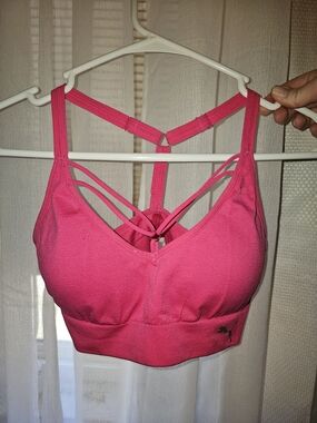Puma Pink Strappy Sports Bra